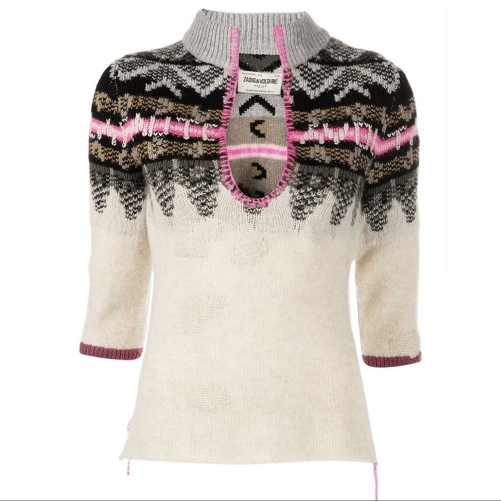 ZADIG & VOLTAIRE Billie WS Cashmere Sweater xs